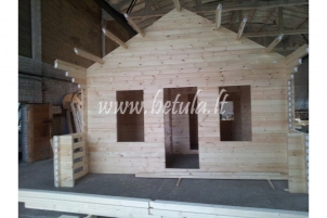 Wooden house with loft Betula119m